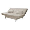 Sofá Cama Casal com Almofadas 3 Lugares Califórnia Suede Bege - 8