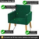 Ver imagem 4 de Poltrona para Penteadeira Camarim Nina Suede Verde Militar