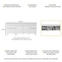 Ver imagem 4 de Kit 2 Balcões Gabinete Pia 150 cm e Cooktop 70 cm Veneza Multimóveis MP2073.891 Branco
