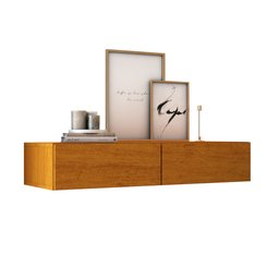 Aparador Buffet Suspenso Pequeno de Parede com 2 Gavetas Modernas Eros 90cm para Decoração Hall de e - 2