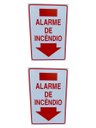 Ver imagem 1 de Kit 2 Placa de Sinalização Alarme de Incendio 20 X 30 Cm