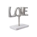 Ver imagem 3 de Escultura Love Prata com Base em Mármore 20x18x10 Cm