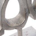 Ver imagem 5 de Escultura Love Prata com Base em Mármore 20x18x10 Cm