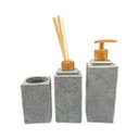 Ver imagem 1 de Kit Banheiro Bancada Lavabo Luxo Pedra Sabão Amadeirado N06 Industria São Jose 1150e1150e047indsj