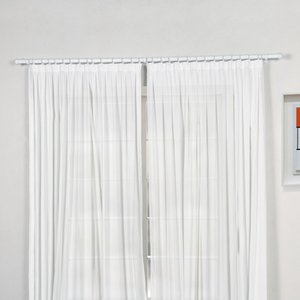 Kit Varão para Cortinas 2.00 Metros 19mm - Branco