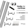 Kit Varão para Cortinas 2.00 Metros 19mm - Branco - 4