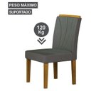 Ver imagem 6 de Mesa Lorena 1,60 Freijó/decor Tampo Off C/vidro 6 Cadeiras