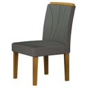 Ver imagem 5 de Mesa Lorena 1,60 Freijó/decor Tampo Off C/vidro 6 Cadeiras