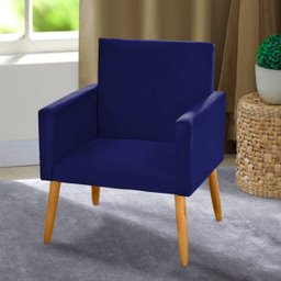 Poltrona para Quarto de Menino Nina Suede Azul Marinho - 2