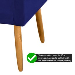 Poltrona para Quarto de Menino Nina Suede Azul Marinho - 3
