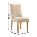 Ver imagem 2 de Conjunto de Cadeiras para Sala de Jantar Sakura Bege/Creme/Marromle