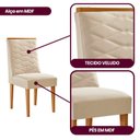 Ver imagem 4 de Conjunto de Cadeiras para Sala de Jantar Sakura Bege/Creme/Marromle