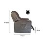 Poltrona Papai com Porta Copo Reclinável Massageador Veludo:marrom - 5