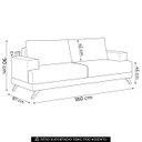 Ver imagem 4 de Sofá 180cm 3 Lugares Pés Curvos Santi Linho D05 Bege - Mpozenato