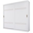 Ver imagem 3 de Guarda-Roupa Casal 2 Portas de Correr 243cm 100% MDF Marsala Espresso Móveis Branco