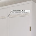 Ver imagem 7 de Guarda-Roupa Casal 2 Portas de Correr 243cm 100% MDF Marsala Espresso Móveis Branco
