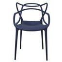 Ver imagem 3 de Kit 4 Cadeiras Empilhável Inmetro Aviv Master Allegra Fratini Polipropileno Azul Marin Suporta
