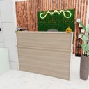 Ver imagem 2 de Balcão Atendimento Recepção Consultório 1400x600 com Gaveteiro Netmobil - Dubai/branco