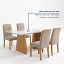 Ver mais imagens de Conjunto Sala de Jantar 4 Lugares Retangular Tampo Vidro MDF 120x80cm Mesa Lyra e Cadeiras Carol
