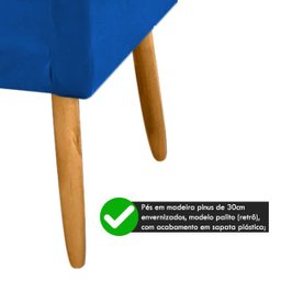 Poltrona para Quarto de Menino Nina Suede Azul Royal - 3