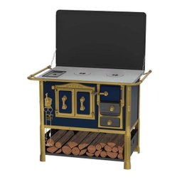 FOGAO A LENHA N 2 LUDWIG AZUL COM TAMPA SD - 6