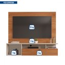 Ver imagem 3 de Painel para Tv até 55 Polegadas Brasil 1 Porta Freijo/off White - Caemmun