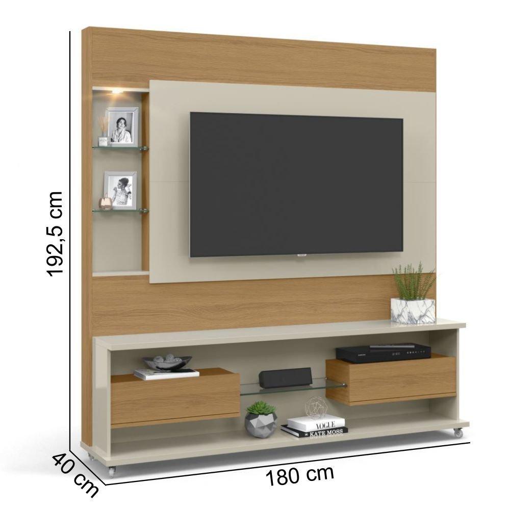 Home Mascavo para TV até 52 Polegadas Canelato com Off White - 2