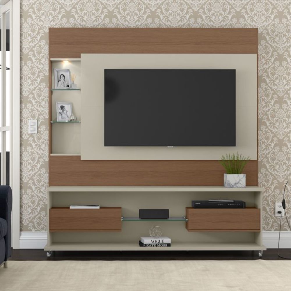 Home Mascavo para TV até 52 Polegadas Canelato com Off White - 1