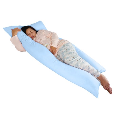 Travesseiro Gigante 170x80cm Happy Line - Azul claro