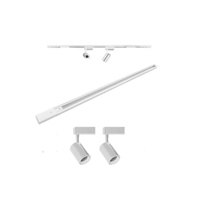 Kit Trilho Eletrificado 1m 3 Spots Led 7w Branco 6500K Luz Fria