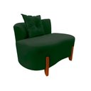 Ver imagem 4 de Namoradeira Sofá Feijão Luna 100cm Orgânica Suede Verde