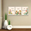 Ver imagem 2 de Conjunto Quadros Decorativos Moldura Frase Flor Quarto Sala