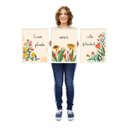 Ver imagem 4 de Conjunto Quadros Decorativos Moldura Frase Flor Quarto Sala