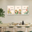 Ver imagem 3 de Conjunto Quadros Decorativos Moldura Frase Flor Quarto Sala