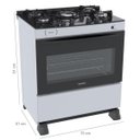 Ver imagem 2 de  Fogao 5 Bocas Venax Gaudi Vitreo Branco Gas GLP