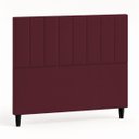 Ver imagem 6 de Cabeceira Estofada Elen Moderna para Quarto Cama Box Casal 140 cm Tecido Suede Bordo