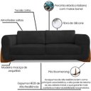 Ver imagem 3 de Sofa Jolie 2 Lugares 160cm Pes Boomerang Linho Boucle 3304 Ezz