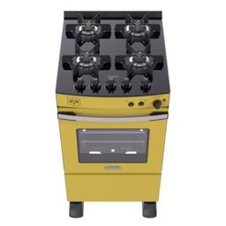 Fogao 4 Bocas Venax Gaudi Vetro Vitreo Amarelo Gas GLP 127 V - 6