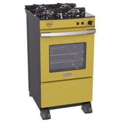 Fogao 4 Bocas Venax Gaudi Vetro Vitreo Amarelo Gas GLP 127 V - 5