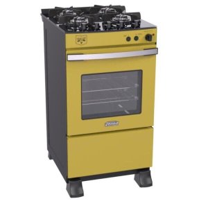 Fogao 4 Bocas Venax Gaudi Vetro Vitreo Amarelo Gas GLP 127 V