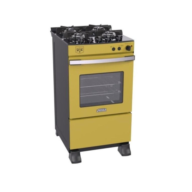Fogao 4 Bocas Venax Gaudi Vetro Vitreo Amarelo Gas GLP 127 V Fogao 4 Bocas Venax Gaudi Vetro Vitreo Amarelo Gas GLP 127 V