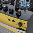 Ver imagem 7 de Fogao 4 Bocas Venax Gaudi Vetro Vitreo Amarelo Gas GLP 220 V