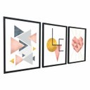 Ver imagem 1 de Conjunto Quadros Decorativos Geométrico Minimalista Quarto