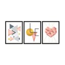 Ver imagem 2 de Conjunto Quadros Decorativos Geométrico Minimalista Quarto