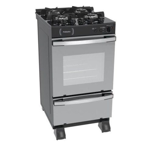 Fogao 4 Bocas Venax Palladio Vitreo Preto Fosco Gas Glp 220 V