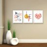 KIT Quadros Decorativos Abstrato Rose Gold 3 peças Quarto - 3