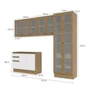 Ver imagem 4 de Lavanderia Modulada Kappesberg Celeste 4 Peças Nogueira/branco 272cm