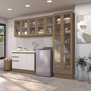 Ver imagem 1 de Lavanderia Modulada Kappesberg Celeste 4 Peças Nogueira/branco 272cm