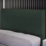 Cabeceira Cama Box Queen com Tachas 160 Cm Vicenza L02 Linho Verde Musgo - Lyam Decor - 2