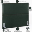 Ver imagem 4 de Cabeceira Cama Box Queen com Tachas 160 Cm Vicenza L02 Linho Verde Musgo - Lyam Decor